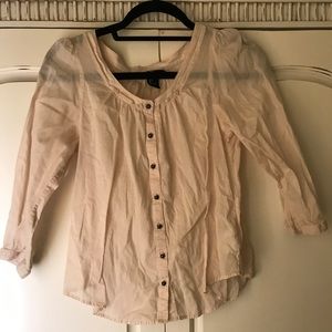 Pink button down blouse